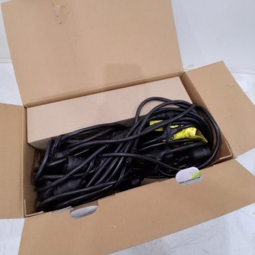 FEIT ELECTRIC WEATHERPROOF LED 24-LIGHT STRING LIGHTS WITH 2 SPARE LIGHTBULBS - 48FT - BLACK (MODEL: 1603293) image 2