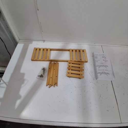 WOODEN TABLETOP FLOWER STAND - NATURAL WOOD image 2