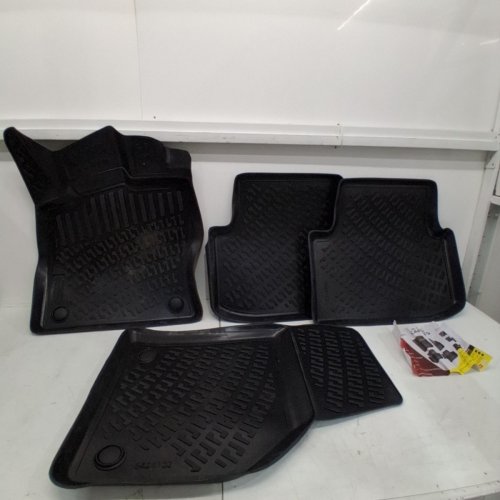 4PC RIZLINER 3D CUSTOM FIT RUBBER HEAVY DUTY WATERPROOF CAR MATS - FITS 2019 - 2027 VOLKSWAGEN JETTA - BLACK (MODEL:JETTA_19/25_FLR) image 2