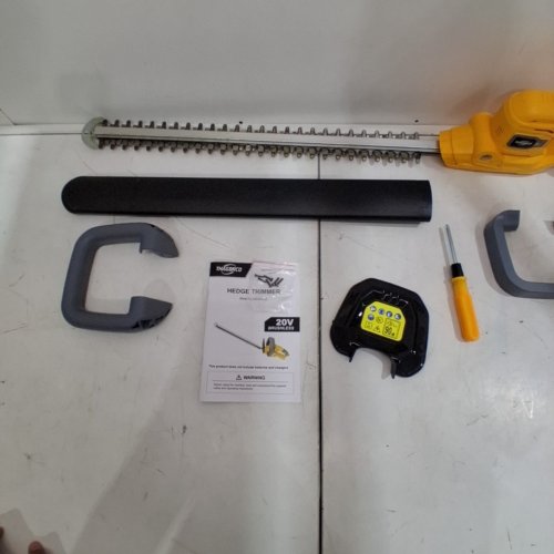 (TOOL ONLY) THAGBRCO HEDGE TRIMMER COMPATIBLE FOR DEWALT BATTERYS - 22" 1600RPM 20V - YELLOW (MODEL:AZDWHT20) image 3