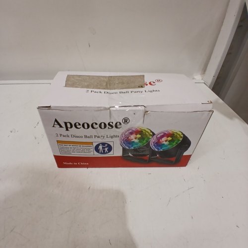 2PK APECOSE DISCO BALL PARTY LIGHTS - BLACK image 5