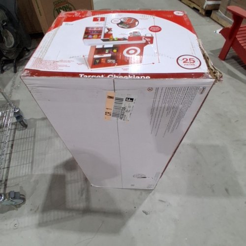 45PC TARGET TOY CHECKLANE PRETEND SHOPPING ACCESSORIES FOR KIDS - 52" X 41" X 26" - AGES 3+ - RED/GREY (MODEL: 086-05-0001) image 3