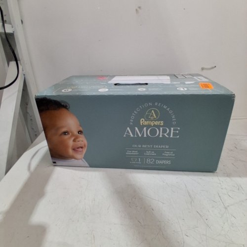 82PK PAMPERS AMORE MOST ABSORBENT AND BEST DIAPER - SIZE 1 - WHITE (UPC: 03077224453) image 4