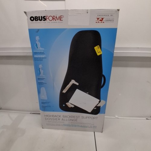 OBUSFORME HIGHBACK BACKREST SUPPORT WITH LUMBAR SUPPORT AND CHAIR STRAPS - BLACK (MODEL: HB-BLK-CB) image 4