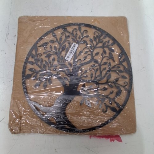 METAL TREE OF LIFE WALL DECOR - 13" - BLACK image 2
