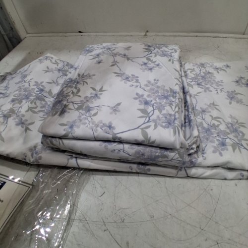 SWIFT HOME MICROFIBER SHEET SET - QUEEN; FLAT SHEET 90" X 102"; FITTED SHEET 60" X 80" - 14"; 2 PILLOWCASES 20" X 30" - BLUE FLORAL (STYLE: SHSS4-007) image 3