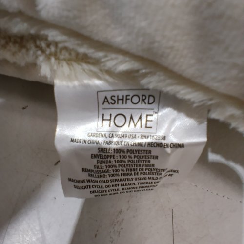 ASHFORD HOME OVERSIZED HALLOWEEN THEME THROW BLANKET - 60" X 80" - BISCUIT, FAUX-FUR GHOSTS image 2
