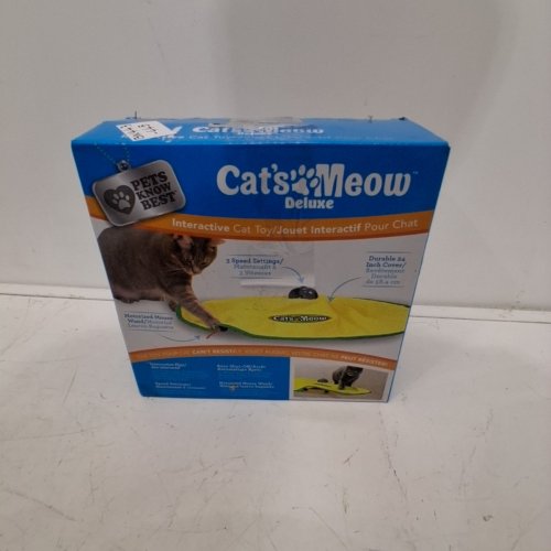CAT'S MEOW DELUXE INTERACTIVE MOVING CAT TOY - 24" - YELLOW/GREEN (MODEL: CM021104) image 4