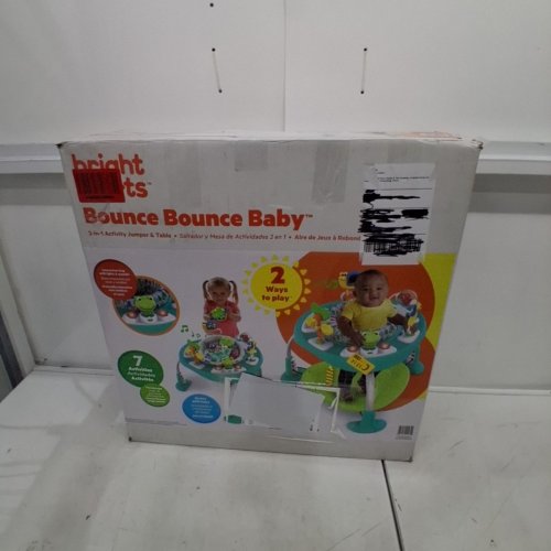 BRIGHT STARTS BOUNCE BOUNCE BABY 2-IN-1 ACTIVITY CENTER JUMPER AND TABLE - 6M+ - PLAYFUL POND GREEN (MODEL: 11565) image 5