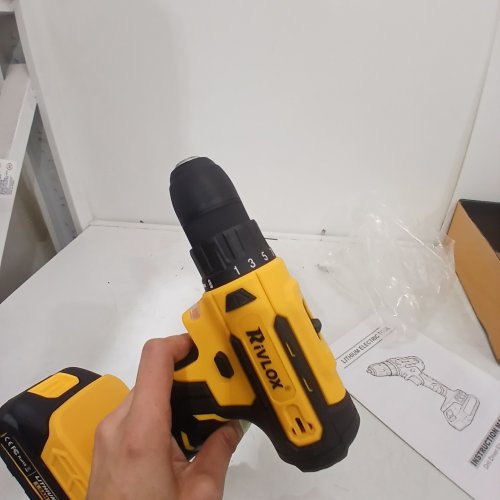 RIVLOX 20V CORDLESS ELECTRIC POWER DRILL SET - 20V ELECTRIC SCREWDRIVER, 2.0AH BATTERY, 30NM, BUILT-IN LED - YELLOW image 2