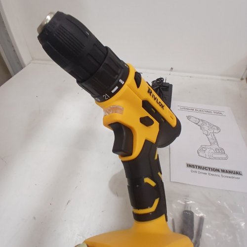 RIVLOX 20V CORDLESS ELECTRIC POWER DRILL SET - 20V ELECTRIC SCREWDRIVER, 2.0AH BATTERY, 30NM, BUILT-IN LED - YELLOW image 4