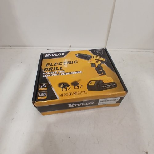 RIVLOX 20V CORDLESS ELECTRIC POWER DRILL SET - 20V ELECTRIC SCREWDRIVER, 2.0AH BATTERY, 30NM, BUILT-IN LED - YELLOW image 5