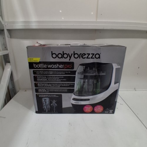 BABY BREZZA BOTTLE WASHER PRO ALL-IN-ONE STERILIZER & DRYER - HOLDS 4 BOTTLES - GREY/WHITE (MODEL: BRZ0103) image 5