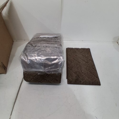 15PK BEQHAUSE NON-SLIP INDOOR WASHABLE STAIR TREAD RUNNERS - 28" X 9" - BROWN image 3