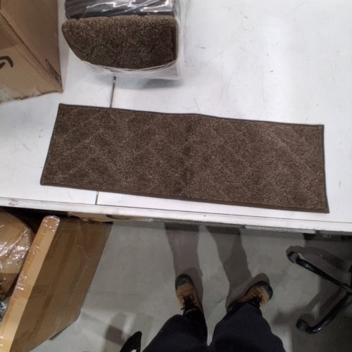 15PK BEQHAUSE NON-SLIP INDOOR WASHABLE STAIR TREAD RUNNERS - 28" X 9" - BROWN image 4