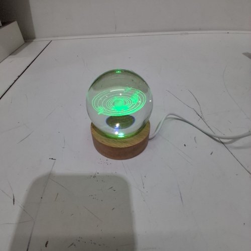 3D CRYSTAL BALL PLANETARIUM LAMP - 2.75" - NATURAL/CLEAR image 3