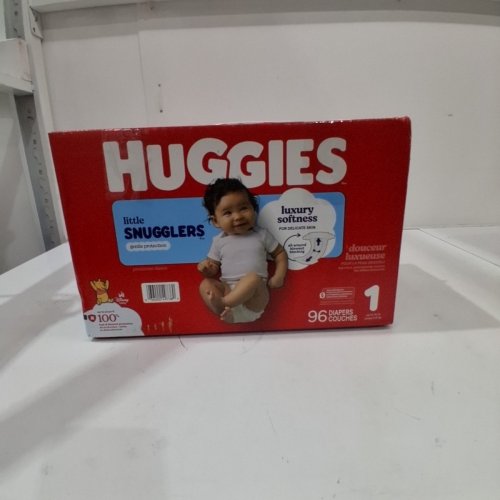 96 PK HUGGIES LITTLE SNUGGLERS BABY DIAPERS - SIZE 1 image 3