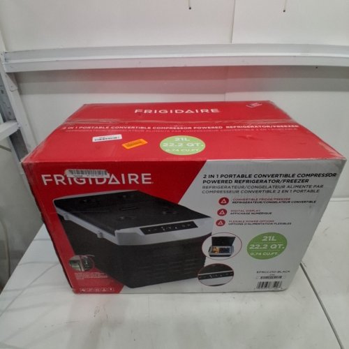 FRIGIDAIRE 2-IN-1 PORTABLE COMPRESSOR FRIDGE FREEZER - 21L - 110-240V - BLACK - (MODEL:EFRCC210-BLACK) image 5