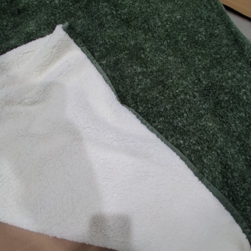 ROOTS HOME SHERPA THROW BLANKET - 50" X 70" - GREEN/WHITE (ITEM: 2620482) image 3