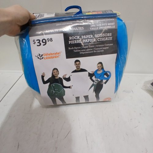 ROCK PAPER SCISSORS COSTUME - ONE SIZE FITS MOST - BLUE/WHITE/GRAY image 2