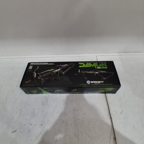 BARNETT DEMUN TRI-STRIKE AMBIDEXTROUS MINI CROSSBOW 3-SHOT MAGAZINE & PRECISION SIGHTS - 180FPS - 50LB DRAW - BLACK/GREEN (MODEL:‎ BAR50013) image 5