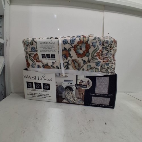2PC WASH LUXE MACHINE WASHABLE AREA RUG - 5FT X 7FT - 27" X 60" - MULTICOLOR - 2046294 image 2