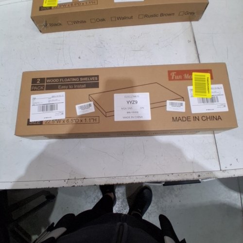 2PK FLOATING SHELF - 22.5" X 6.5" X 1.1" - BLACK image 2