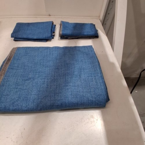 3PC REVERSIBLE DUVET COVER SET - TWIN - BLUE/GREY image 2