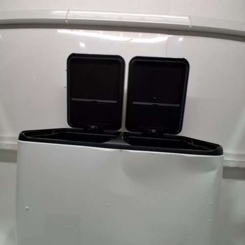FDW RECTANGULAR STEP TRASH CAN WITH INNER BUCKETS AND HINGED LIDS - 60L (2X30L) - WHITE (MODEL: LY-60) image 3