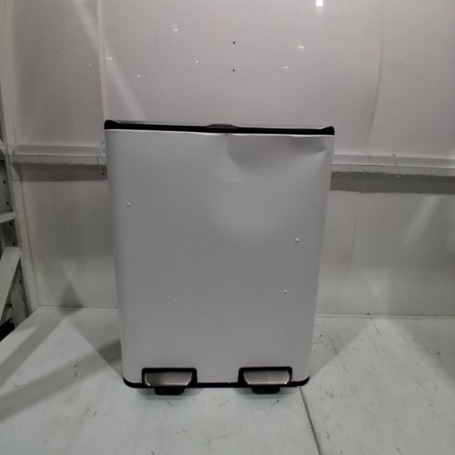 FDW RECTANGULAR STEP TRASH CAN WITH INNER BUCKETS AND HINGED LIDS - 60L (2X30L) - WHITE (MODEL: LY-60) image 9