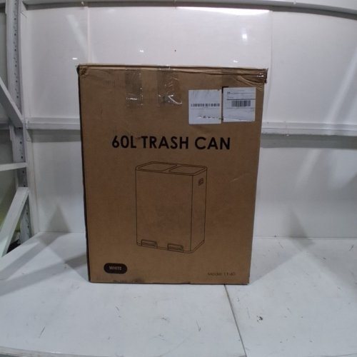 FDW RECTANGULAR STEP TRASH CAN WITH INNER BUCKETS AND HINGED LIDS - 60L (2X30L) - WHITE (MODEL: LY-60) image 15
