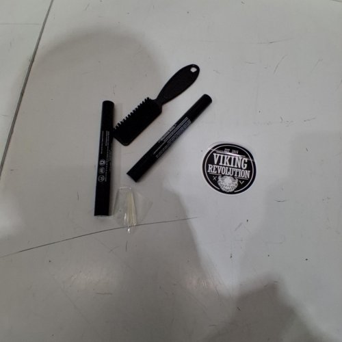 2PK VIKING REVOLUTION DOUBLE SIDED BEARD FILLER PENS WITH COMB - BLACK image 2