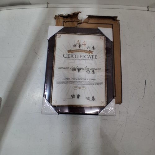 CERTIFICATE FRAME - FITS 11" X 8" CERTIFICATE - MAHOGANY/GOLD image 2