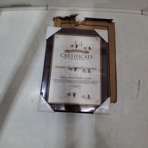 CERTIFICATE FRAME - FITS 11" X 8" CERTIFICATE - MAHOGANY/GOLD image 3