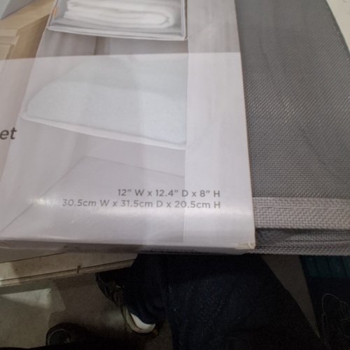 2PC NEATFREAK REVERSIBLE MESH-FRONT STORAGE BIN - 12" X 12.4" X 8" - GRAY (MODEL: 05722C005) image 5