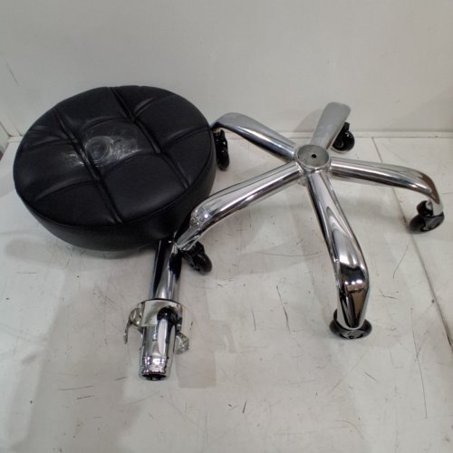 YEEZEE HEAVY DUTY ROLLING SHOP STOOL - 14" SEAT - BLACK image 2