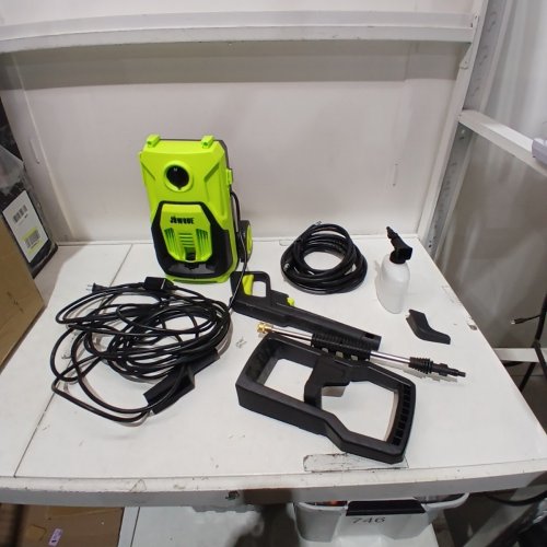 JOWQUE ELECTRIC PRESSURE WASHER WITH 4 NOZZLES AND FOAM CANNON - 4800 PSI - 2.8 GPM - BLACK/GREEN (MODEL: image 3