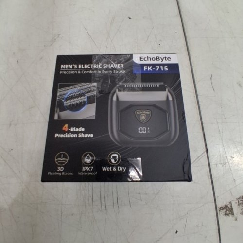 ECHOBYTE 4-BLADE AND FLOATING COMPACT HEAD ELECTRIC FOIL SHAVER - 3" - GUNMETAL GREY (MODEL: FK-715) image 6