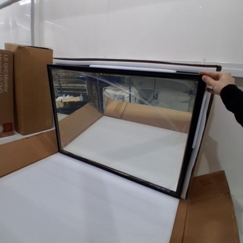 MEDICINE CABINET RECESSED OR WALL MOUNTED WITH MIRROR- 20" X 28"- BLACK (CA-METALMC) image 3