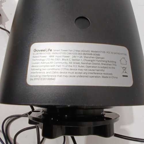 GOVEELIFE APP CONTROL TOWER FLOOR FAN WITH 5 MODES 12 SPEEDS - 42" - BLACK (MODEL: H7105) image 4
