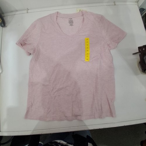 WOMEN'S GEORGE SHORT SLEEVE V-NECK POCKET T-SHIRT - LARGE - PINK image 2