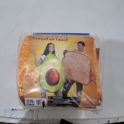 ADULT AVOCADO AND TOAST COSTUME (TOAST ONLY) - MEDIUM 32-34 - GREEN AND ORANGE (ITEM: CA37165M) image 2