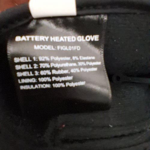 2PC BATTERY HEATED GLOVES - BLACK (MODEL: FGL01FD) image 3
