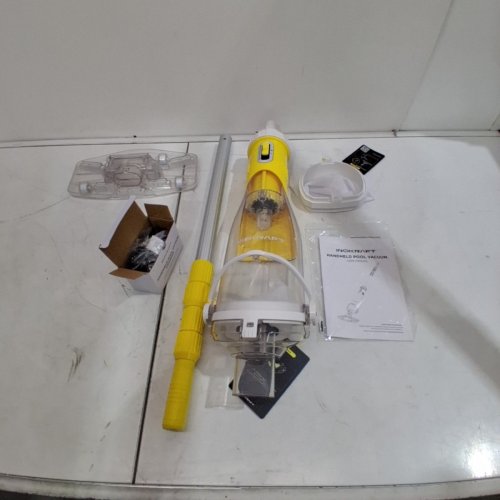 INOKRAFT CORDLESS HANDHELD POOL VACUUM CLEANER WITH EXTENDABLE POLE - 59" - YELLOW/TRANSPARENT (MODEL: IK02101002) image 4