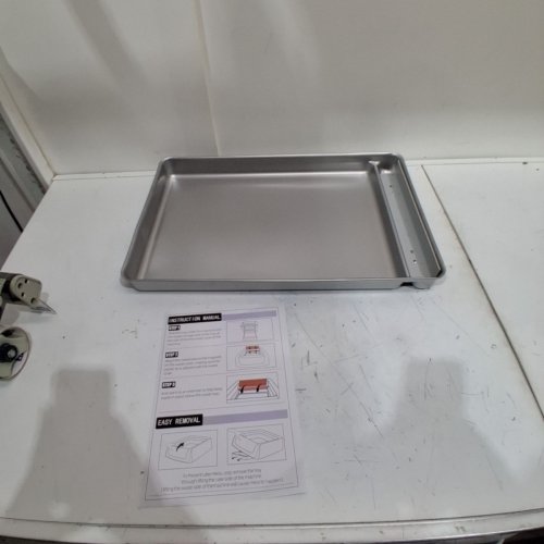 COSPARX - STAINLESS STEEL REUSABLE LITTER TRAY REPLACEMENT COMPATIBLE WITH PET-SAFE SCOOP-FREE SELF-CLEANING CAT LITTERBOX - 22" X 14.4" - SILVER - ( MODEL: 5B-468) image 2