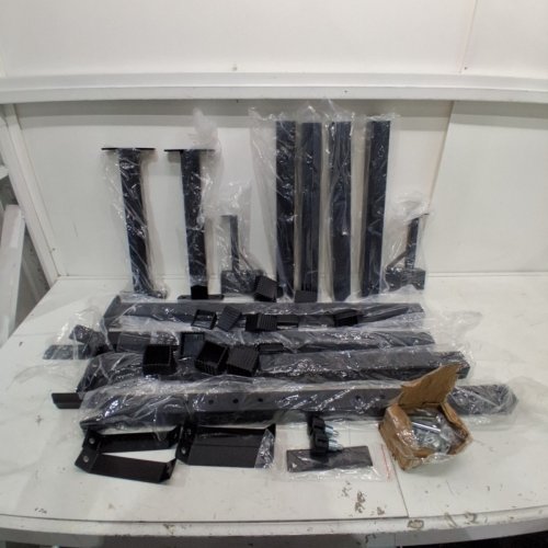 2PC ADJUSTABLE HEAVY DUTY STEEL SQUAT RACK - 40.4" - 66" X 20" X 21.5" - BLACK (MODEL: 610200) image 2