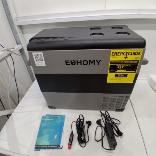 EUHOMY 12V PORTABLE COOLER/FREEZER FOR CAMPING OR HOME WITH APP CONTROL - 59QT -4F~68F - BLACK & GREY (MODEL: CF-55) image 3