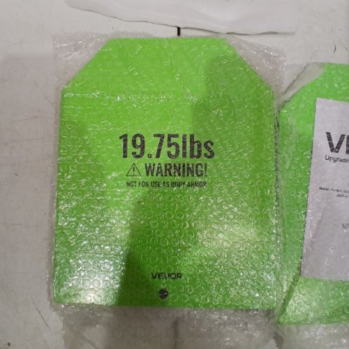 2PK PREMIUM STEEL WEIGHTED VEST PLATES FOR STRENGTH TRAINING, FITNESS AND RUNNING - 19.75LB EACH - GREEN/BLACK image 3