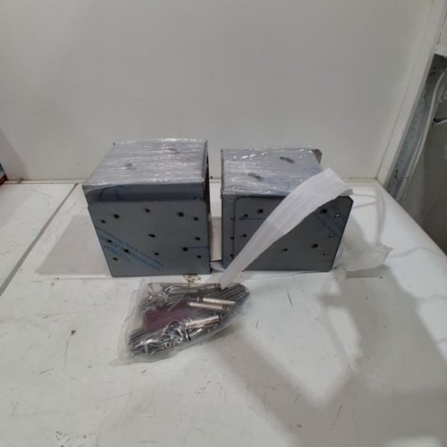 4PK VEVOR POST BASE ANCHOR BRACKET PLATE FOR PORCH OR DECK - 8" X 8" - STAINLESS STEEL (MODEL: BBLZ-8IN-4) image 2