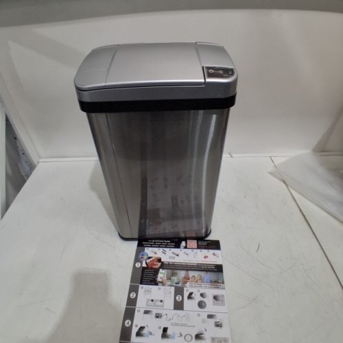 ITOUCHLESS STAINLESS STEEL SENSOR TRASH CAN WITH DEODERIZER AND FRAGRANCE - 4 GALLON image 3